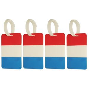 NOVAGO lot de 4 Etiquettes Bagages Drapeau étiquette Valise, étiquette pour Sac à Voyage,Sac à Dos (France) (NOVAGO-Vendeur PRO français, neuf)