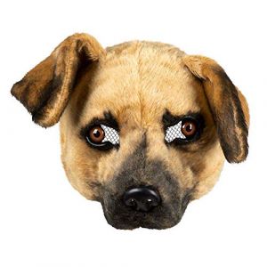 Boland Masque Chien Peluche Adulte - Marron - One-Size (Ponera, neuf)