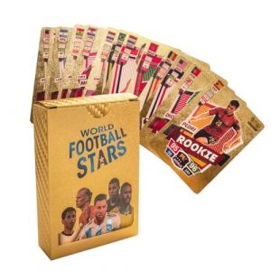 HSKRKOW 55 Pièces Carte De Foot,Cartes Star De La Coupe Du Monde,Cartes De Football,Champions League,Cartes À Collectionner Pour Enfants,Pour Les Fans,Les Enfants,Les Adolescents Et Les Adultes (Or) (HSKRKOW, neuf)