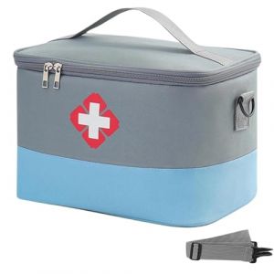 Yotlein Trousse de Premiers Secours Vide, Sac &agrave; M&eacute;Dicaments de Voyage &eacute;Tanche de Grande Capacit&eacute; Avec Bandouli&egrave;Re, Sac &agrave; M&eacute;Dicaments Portable, Sac D'Infirmi&egrave;Re Adapt&eacute; &agrave; La Maison, Aux Voyages Et au Bu (LGS MARKET, neuf)