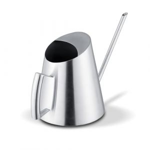 HERCHR 5,63 × 11,02 × 6,89 Pouces Arrosoir en Acier Inoxydable, 1,5 Litre Jardin Brossé Plantation Intérieur Extérieur, Pot D'arrosage Bouilloire Sprinkler avec Longue Bouche pour Maison Jardin (Funiques, neuf)