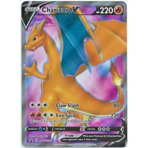 Pokemon - Dracaufeu V – SWSH050 – Full Art – Black Star Promo – Carte holographique (MangaMonde, neuf)