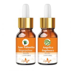 Crysalis Combo d'huile : Saw Palmetto (Serenoa repens) - 30 ml/1,01 Fl oz & Angelica (Angelica Archangelica) Oil - 1,01 Fl oz (30 ml) (24x7healthstore, neuf)