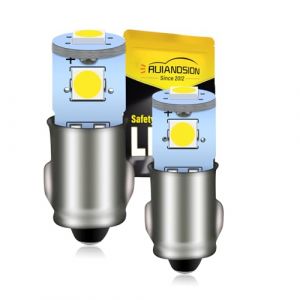 Ruiandsion Lot de 2 ampoules LED blanches 3898 BA7S 12 V 3030 3SMD Chipsets ampoules LED de rechange pour tableau de bord de voiture (Ruiandsion, neuf)