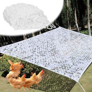 Filet De Camouflage Blanc Voile D'ombrage Camouflage Militaires Camo Netting Sun Shelter Réseau pour Chasse décoration Jardin Photo Auvents Terrasse 1.5/2/3/4/4.5/5/6/8/10m Longue(4.5x8.0m) (QianLai112, neuf)