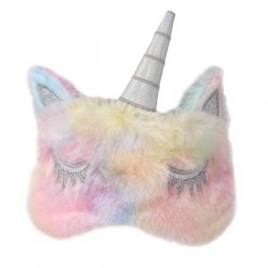 LIFKOME Masque Nuit Licorne Kawaii Occultant Confortable et Lavable Cache-yeux Doux pour Filles Masque Sommeil Occultant pour Sommeil R&eacute;parateur (Yaeerang, neuf)