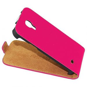 ebestStar - Coque Compatible avec Samsung S4 Mini Galaxy GT-i9190, i9192, i9195 Etui Housse PU Cuir Rabat Ultra Fin (Ultra Slim Case), Rose [Appareil: 124.6 x 61.3 x 8.9mm, 4.3''] (ebestPro-fr, neuf)