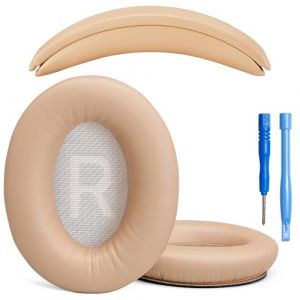 AHG Accessory House Global SoundLink AE2 Coussinets et bandeau SoundLink AE2 compatibles avec les casques Bose SoundLink Around-Ear 2/Soundlink AE2 (beige). Cuir PU de qualité supérieure | Extra épais (New Era limited, neuf)