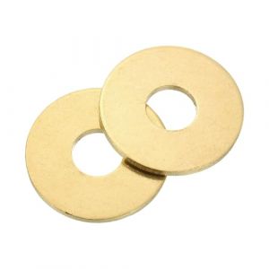 QUARKZMAN Rondelles Metal M10, 8 Pi&egrave;ces 10mm ID x 30mm OD x 2mm Hauteur Rondelles Plates en Laiton, Bagues de Montage pour Vis, Boulons, &Eacute;crous, Accessoires, Charni&egrave;res de Porte (QUARKZMAN, neuf)