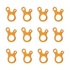 Azarxis Tendeur de Corde Camping en Alliage d'Aluminium L&eacute;ger Ajusteur de Corde 12 Pi&egrave;ces pour Tente B&acirc;che Auvent Randonn&eacute;e (Or (Forme d'escargot) - 12 Pi&egrave;ces) (Azarxis (FR), neuf)