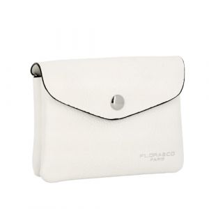 Porte-Monnaie et Cartes en Similicuir Souple - Portefeuille Pochette à Magnétique - Taille Petite - Pratique Léger - Blanc (CROCOCHIC, neuf)