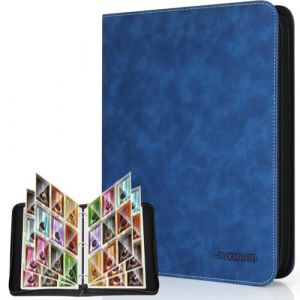 JoyHood Classeur de Cartes &agrave; Collectionner compatible avec TCG - Peut contenir 900 cartes - Album Classeur Convient pour PM MTG OPCG - Avec Fermeture Eclair (Bleu Saphir, 9 Pockets) (TAXIDEA EUROPE, neuf)