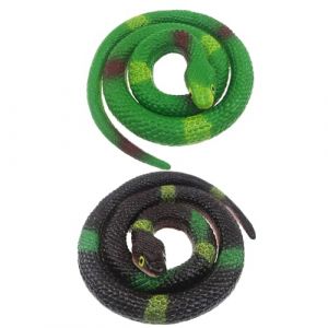 Lot de 2 serpents, serpents, serpents en caoutchouc, serpent, jouet, faux jouets, serpents en plastique, imitation serpent, simulation en caoutchouc, différentes couleurs, accessoires de jardin (ShuHuiXingYao, neuf)