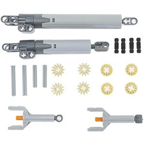 Kit d'actionneur lin&eacute;aire S/L/XL 22 pi&egrave;ces, Cylindre hydraulique, Support de Piston, Ensemble d'essieux d'engrenage de Voiture robotis&eacute;e, Compatible avec Lego, 40918/61927/92693 (Domoni FR, neuf)