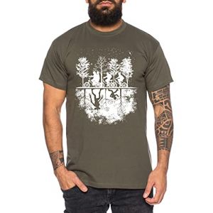 Stranger Upside Down - T-Shirt pour Homme Things Demogorgon Elfie Dustin Jane Hopper Upside Down TV blu-Ray DVD, Gr&ouml;&szlig;e2:XX-Large, Farbe2:Kaki (TeeKiki, neuf)