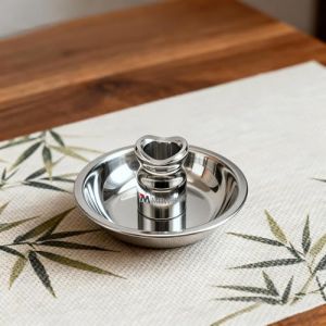 Eteignoir &agrave; Moxa, Eteignoir Moxa inox, Porte-Moxa avec Eteignoir avec Plateau &agrave; Cendres, Anti-Roulement, Extinction Rapide Moxa Baton, pour Usage Domestique et Th&eacute;rapie Professionnelle. (MRWIZMS, neuf)