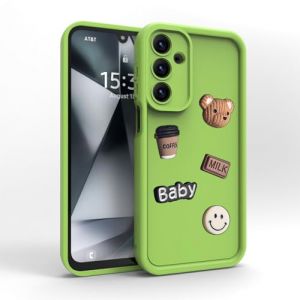 PanXCase Coque pour Samsung Galaxy A17 5G/4G - &Eacute;tui 3D Ourson Sourire Motif D&eacute;sign Cute Silicone, Protection Cam&eacute;ra Filles Femmes Antichoc Housse (Brown) (PanXuan, neuf)