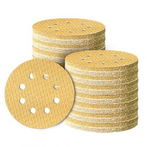 Disque Abrasif 125mm Lot de 240 - Ponceuse Excentrique 8 Troues Grain 40 60 80 120 150 180 220 240 pour Bois & M&eacute;tal, Papier &agrave; Poncer Carrosserie Compatible (GZKTY, neuf)