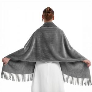 YJZQ Ch&acirc;le d'&eacute;paule Chaud Femme &Eacute;charpe 160CM &Eacute;tole fausse fourrure Manteau de Soir&eacute;e ann&eacute;es 1920 Style Vintage pour C&eacute;r&eacute;monie F&ecirc;te Cape Mariage Bol&eacute;ro Cape Viking (YJZQ, neuf)