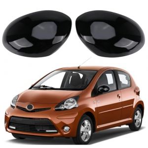 Opaltool Lot de 2 Coque de R&eacute;troviseur de Voiture pour Toyota Aygo Citroen C1 Peugeot 107 2005-2014, Bo&icirc;tier de R&eacute;troviseur Ext&eacute;rieur (raisetty, neuf)