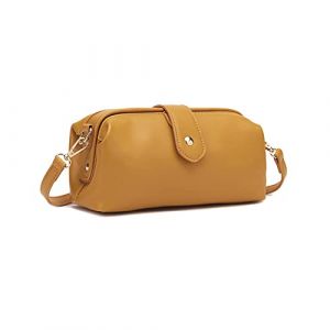 NICOLE & DORIS Sac Bandouli&egrave;re Femme Sac T&eacute;l&eacute;phone Portable Joli Petit Sac &agrave; Main Sacoche Femme Bandouli&egrave;re en Cuir PU Sac Messenger Jaune (LOTSLOT O&Uuml;, neuf)