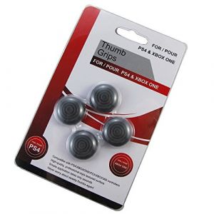 4X caches en Caoutchouc utilisables sur Le contrôleur pour DualShock, Le Joystick pour PS4, Xbox One, en Noir (REY ®, neuf)