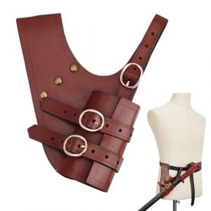 nbeads Étui pour Épée Médiévale, Étui à Épée en Cuir pour Ceinture Fourreau D'Épée pour Main Droite Porte Épée Fourreau de Ceinture Renaissance pour Dague Chevalier Costume de Cosplay, Selle Marron (ARRICRAFT FR, neuf)