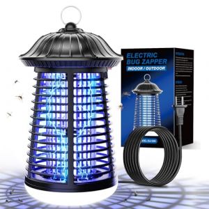 Destructeur d'insectes &eacute;lectrique avec lampe LED, 15 W 4200 V, pi&egrave;ge &agrave; moustiques &eacute;lectrique pour moustiques, mites, mouches, araign&eacute;es, &eacute;tanche IPX4 (JINZIYN, neuf)