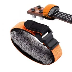 Amortisseur de cordes de guitare, enveloppe de frettes - Ceinture de couverture de cordes de guitare r&eacute;glable,Couverture de cordes, bande muette, accessoires d'instruments de musique pour ukul&eacute;l&eacute;, gui (lushanjianzhi, neuf)