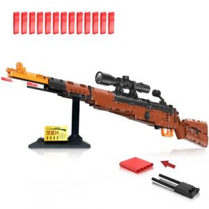 TPSOON Kar98k Blocs Pistolet pour Adultes Garçons, ww2 Arme Maquette 1:1 de Fusil de Sniper, Jouet Militaire pour Enfants de 8+, Cadeau d'anniversaire Original pour Adolescents et Adultes 1280 Pièces (TPsoon, neuf)