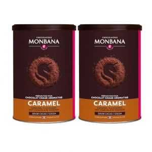 Chocolat Monbana en poudre ar&ocirc;me Caramel - 2 x 250g (HOP CAFE, neuf)