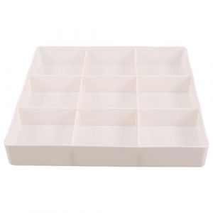 jojofuny Organisateur de Tiroir Extensible Blanc pour Coiffeuse 39 X 5 X 265 CM S&eacute;parateur 3 Compartiments Modulable en Plastique Rangement Maquillage Parfums et Accessoires de Bureau (Merlun, neuf)