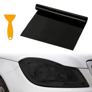 Film teint&eacute; pour voiture, film pour phares, film teint&eacute; pour feux arri&egrave;re, film auto-adh&eacute;sif de protection pour voiture, film vinyle teint&eacute; pour phares, film de teinte pour feux arri&egrave;re (Noir) (zhongzhenbaouk, neuf)