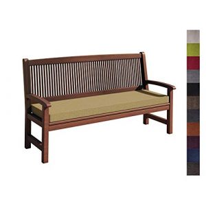 sunnypillow Coussin pour Banc de Jardin 120 x 50 x 5 cm plusieures Tailles et Couleurs à Choisir Assise Confortable pour Banc de terrasse/Balcon/Banquette/Galette de Chaise Beige (Globix24, neuf)