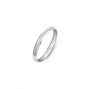 Amberta Alliance en Argent Sterling 925 pour Femme: 2.5 mm - Bague en Argent 925 pour Femme - Taille 48.7 mm (Amberta, neuf)