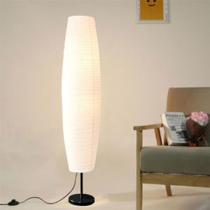 GUANSHAN Lampadaire en papier de riz de style japonais minimaliste décoratif lampadaire pliable en papier éclairage d'ambiance lampe de chevet pour salon chambre à coucher (LIUNIAN TRADING, neuf)