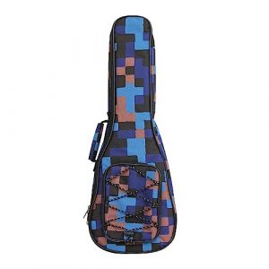 Surwin Ukulélé 21/23/26 Pouces, Housse pour Ukulélé Etui Ukulélé Sac Ukulélé Rembourré avec Sangle Réglable pour Soprano/Concert (21 Pouces,Carreaux bleus) (Yiwin, neuf)