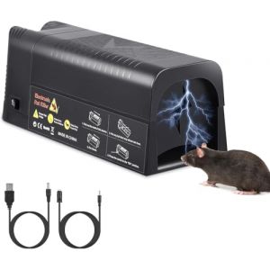 Piege a Rat Electrique, Pi&egrave;ge &agrave; Rongeurs, Pi&egrave;ge &agrave; Souris pour usage int&eacute;rieur, Tension puissante pour Tuer Les Rats instantan&eacute;ment, Pi&egrave;ge &agrave; Rat pour Cuisine, entrep&ocirc;t, Efficace sur Petit Souris (Maksimshopco, neuf)