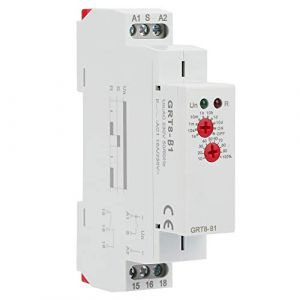 VIFERR Relais Temporis&eacute;, GRT8-B1 Relais de Temporisation d'Arr&ecirc;t Mini Relais de Temporisation de Mise Hors Tension Relais de Minuterie Montage sur Rail DIN AC 220 V (VIFER, neuf)