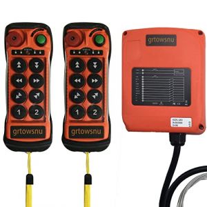 Télécommande de grue sans fil à 8 boutons 12V 24V pour pont roulant Pont roulant Grue à portique Grue industrielle Palan électrique Emetteur et récepteur radio Q800 (Factory-Direct Company, neuf)