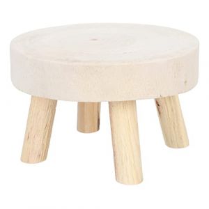 TOPBATHY Tabouret Végétal Support De Plante D'intérieur Tabouret De Plante en Bois Planteur Souche pour Pot De Fleur Support en Pot Petit Rond Table D'extrémité Présentoir Décor À La Maison (Parham Ring, neuf)