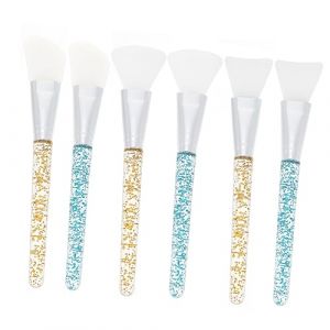 BELLIFFY 6 Pièces Brosse à Masque Outil De Toilettage Outil De Spatule De Maquillage Masque De Sommeil Applicateur De Pâte à Fesses Outil De Maquillage Spatule Sommeil Masques Gel De Silice (Hunation, neuf)