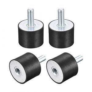 sourcing map Silent Bloc 4pcs M10 M&acirc;le/Femelle Support Caoutchouc Vibration Isolateur Absorbeur Choc D40mmxH30mm, pour Garage Moteur Air Compresseur Voiture Bateau Bobine (Weisser Berg, neuf)