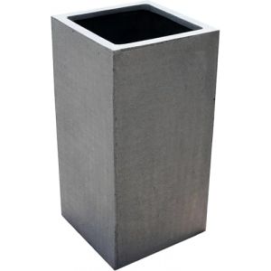 VIVANNO Bac à Fleurs Colonne de Plantes en Fibre de Verre Design béton Gris Bloc - 80x40x40 cm (AE Trade, neuf)