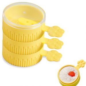 DEFGNOP 3 Pi&egrave;Ces Moule &agrave; Glace Empilable R&eacute;Utilisables Pour B&eacute;B&eacute; Sans Bpa, Forme Unique, Moule Glace Bebe R&eacute;Utilisables Popsicle, Pour Ice Cream Maison Dessert, Jaune (LI DE YUN DE DIAN, neuf)