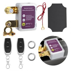 Coupe Circuit Batterie 12V, 240A Coupe Batterie Voiture Avec Télécommande, Interrupteur D'arrêt Automatique, Coupe Circuit Batterie Voiture Pour Voiture, Camping-Car, ATV, Camion, Bateau (SILVER LION Limited, neuf)