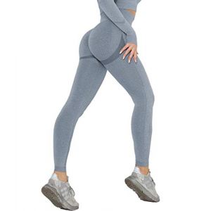 DUROFIT Legging Sexy Femme Push Up Pantalon de Yoga Anti Cellulite Yoga Pants Jogging Compression Legging Taille Haute Gym Running Course Exercice Fitness Bleu S (Shapeviva, neuf)