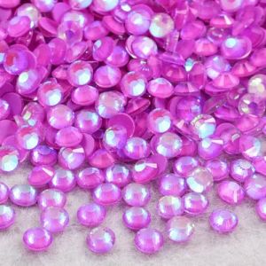 YTYHFEM Décorations d'art d'ongle de Strass Non correcteurs de Taille de mélange de Velours Violet-DK améthyste AB Neon-SS20-1440piece (qichunxianshuaideyongshangmaoxinggerenduzioz, neuf)