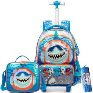 HTgroce Cartable a Roulette Gar&ccedil;on Rentree Scolaire Sac Dos Roulettes Pour Gar&ccedil;on (Lldaily EUR, neuf)