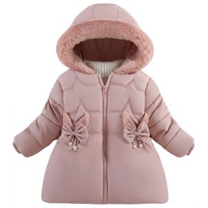 Happy Cherry Manteau Fille épais Hiver Doudoune Chaud Enfant Fille Veste à Polaire Enfant Blouson d'Hiver à Capuche 100 (Gshishop, neuf)